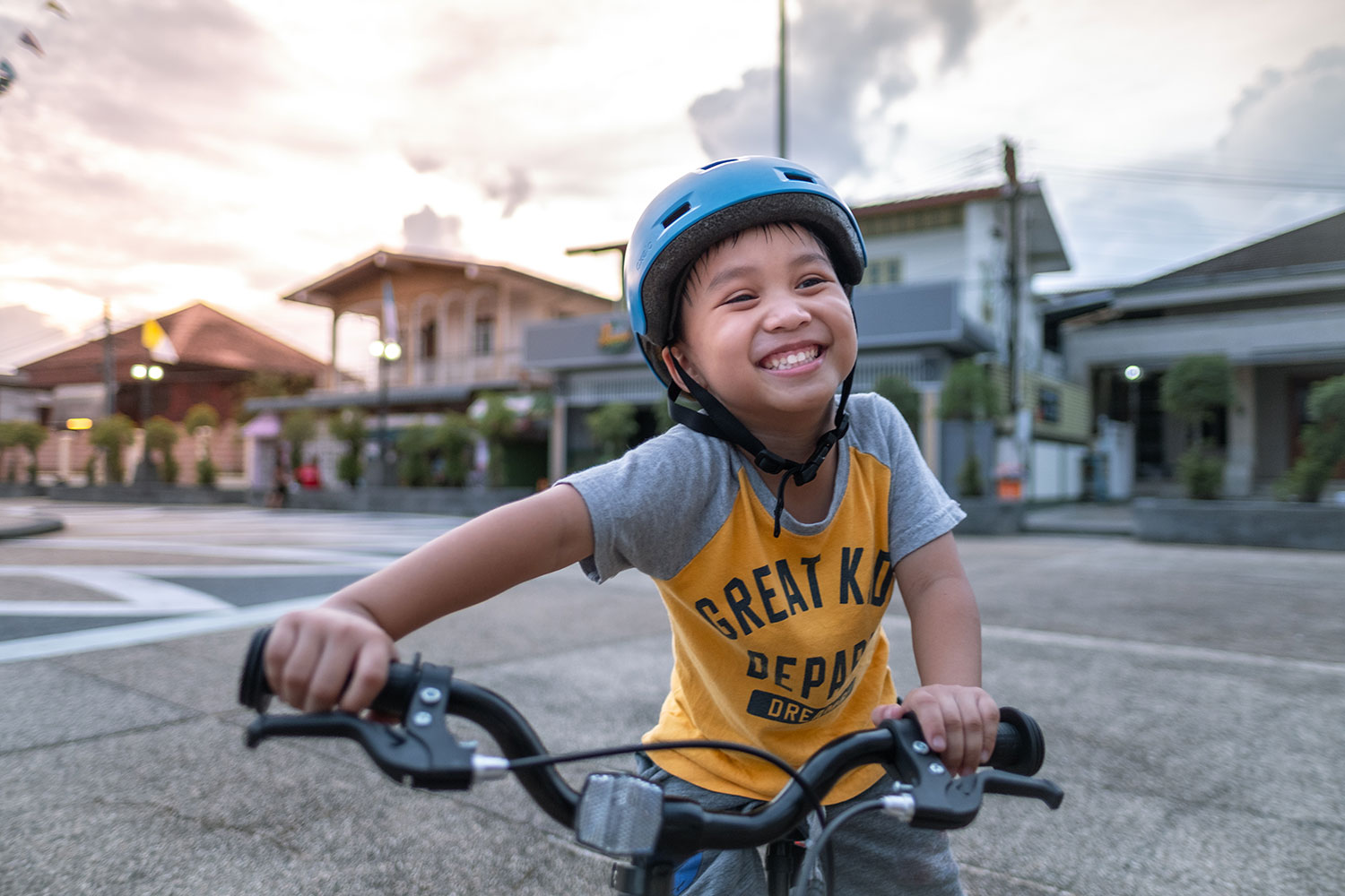 Child riding a bicycle