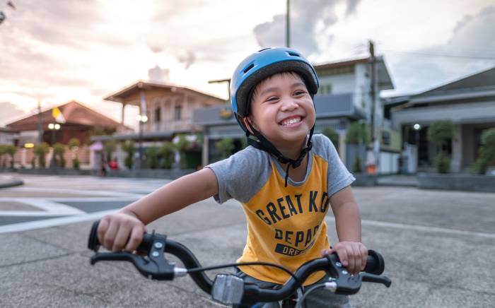 Child riding a bicycle