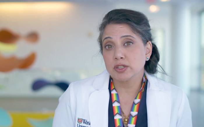 Maithilee Menezes, MD, a WashU otolaryngologist at St. Louis Children’s Hospital